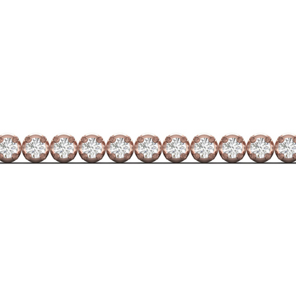 1.00CTW Four Prong Round Lab Grown Diamond Tennis Bracelet