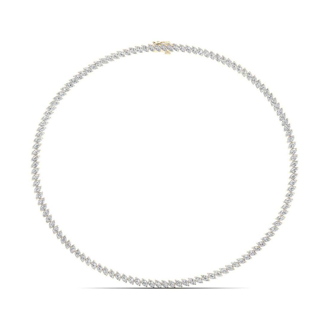 17.37CTW Classic Lab Grown Diamond Marquise Tennis Necklace