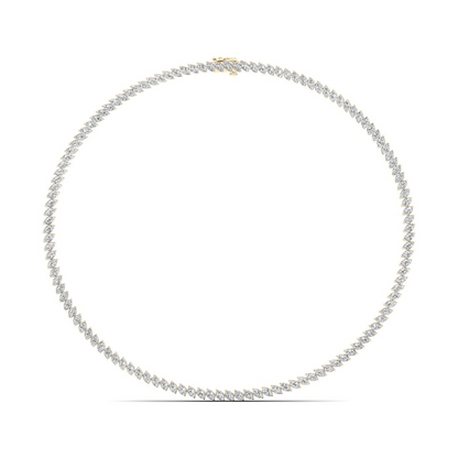 17.37CTW Classic Lab Grown Diamond Marquise Tennis Necklace