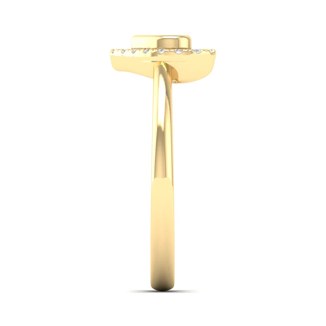 0.15Ctw Lab Grown Diamond Halo Heart Ring