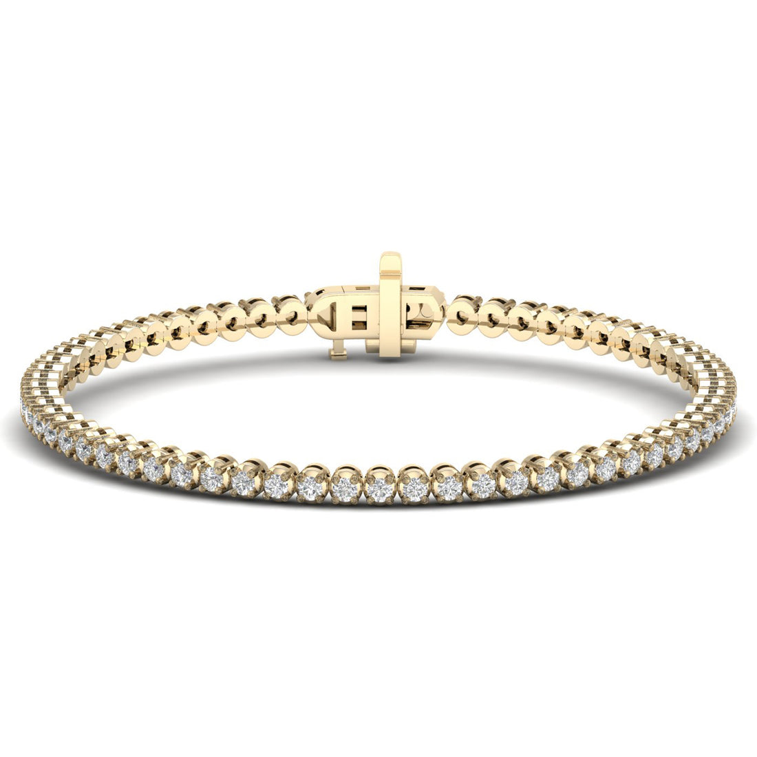 1.00CTW Four Prong Round Lab Grown Diamond Tennis Bracelet