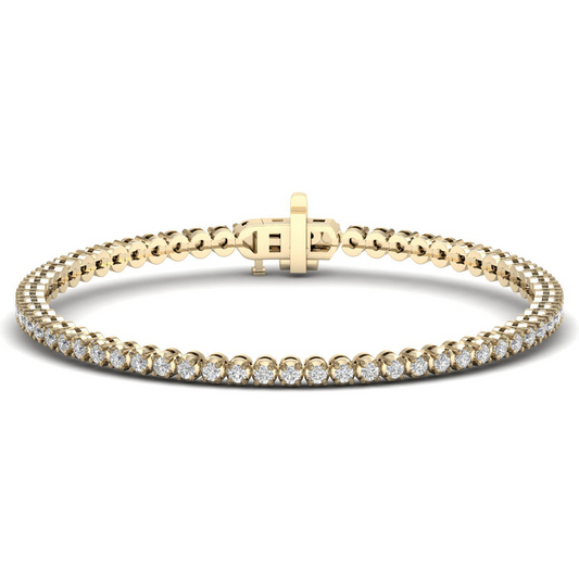 1.00CTW Four Prong Round Lab Grown Diamond Tennis Bracelet