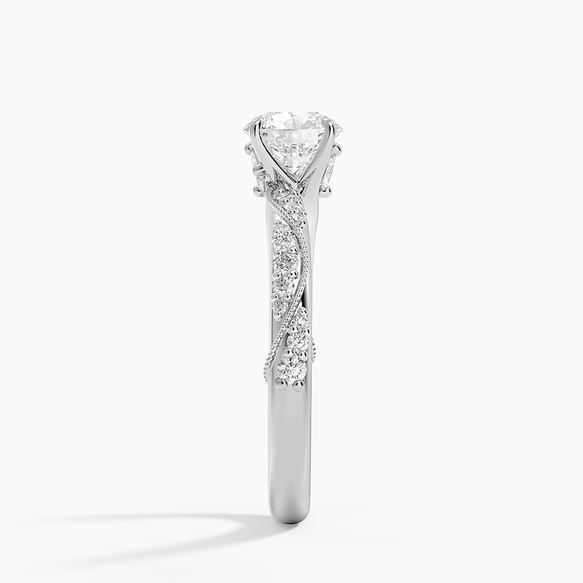 3/4 CT Round Lab-Grown Diamond Hidden Accent 2.5mm Diamond Ring