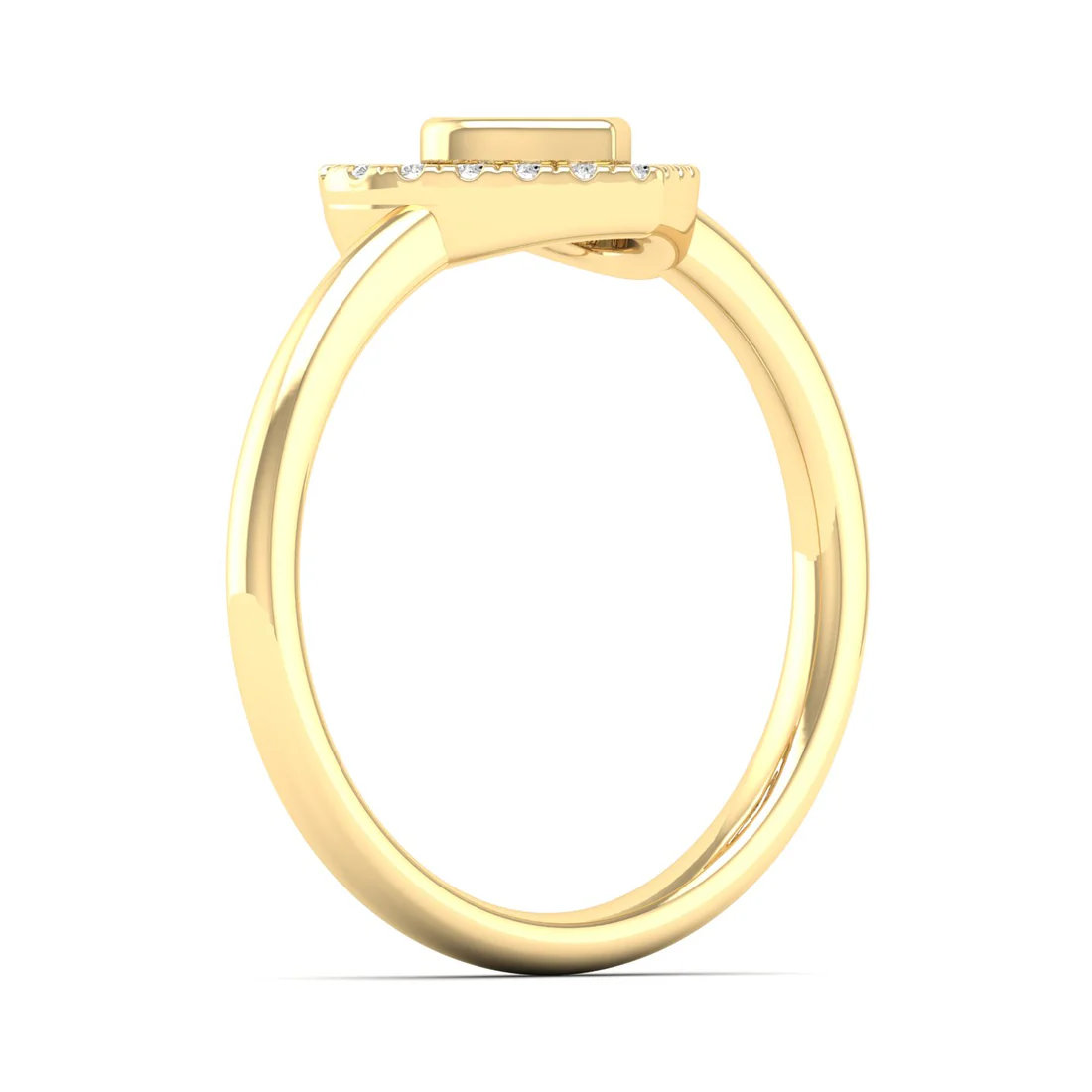 0.15Ctw Lab Grown Diamond Halo Heart Ring