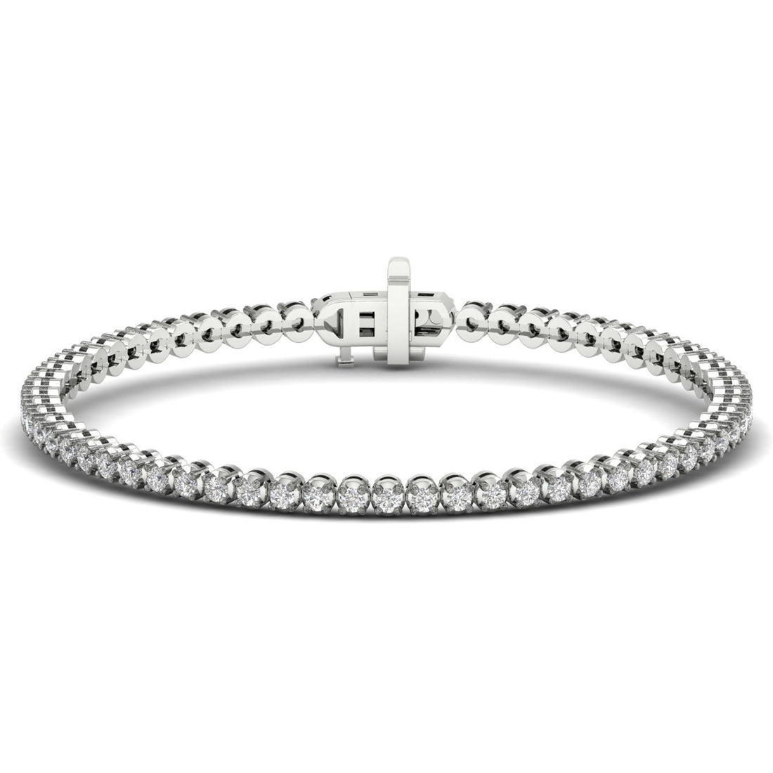 1.00CTW Four Prong Round Lab Grown Diamond Tennis Bracelet