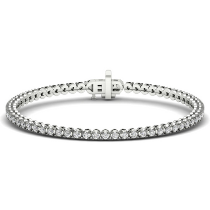 1.00CTW Four Prong Round Lab Grown Diamond Tennis Bracelet