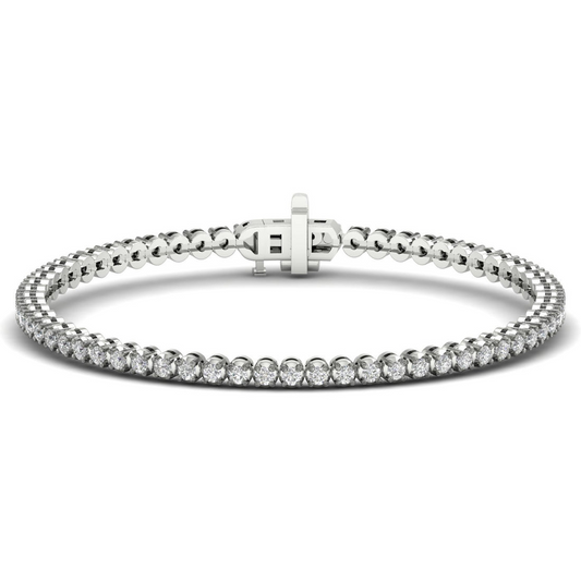 1.00CTW Four Prong Round Lab Grown Diamond Tennis Bracelet