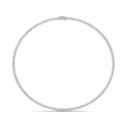 17.37CTW Classic Lab Grown Diamond Marquise Tennis Necklace