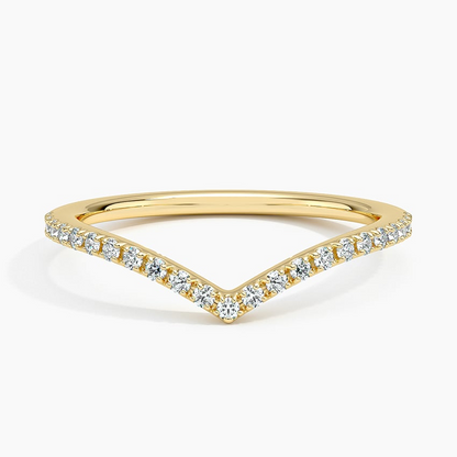 0.17CTW Flair Lab Grown Diamond 10k Gold Wedding Band Women