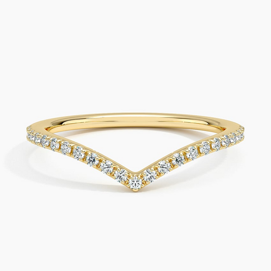 0.17CTW Flair Lab Grown Diamond 10k Gold Wedding Band Women