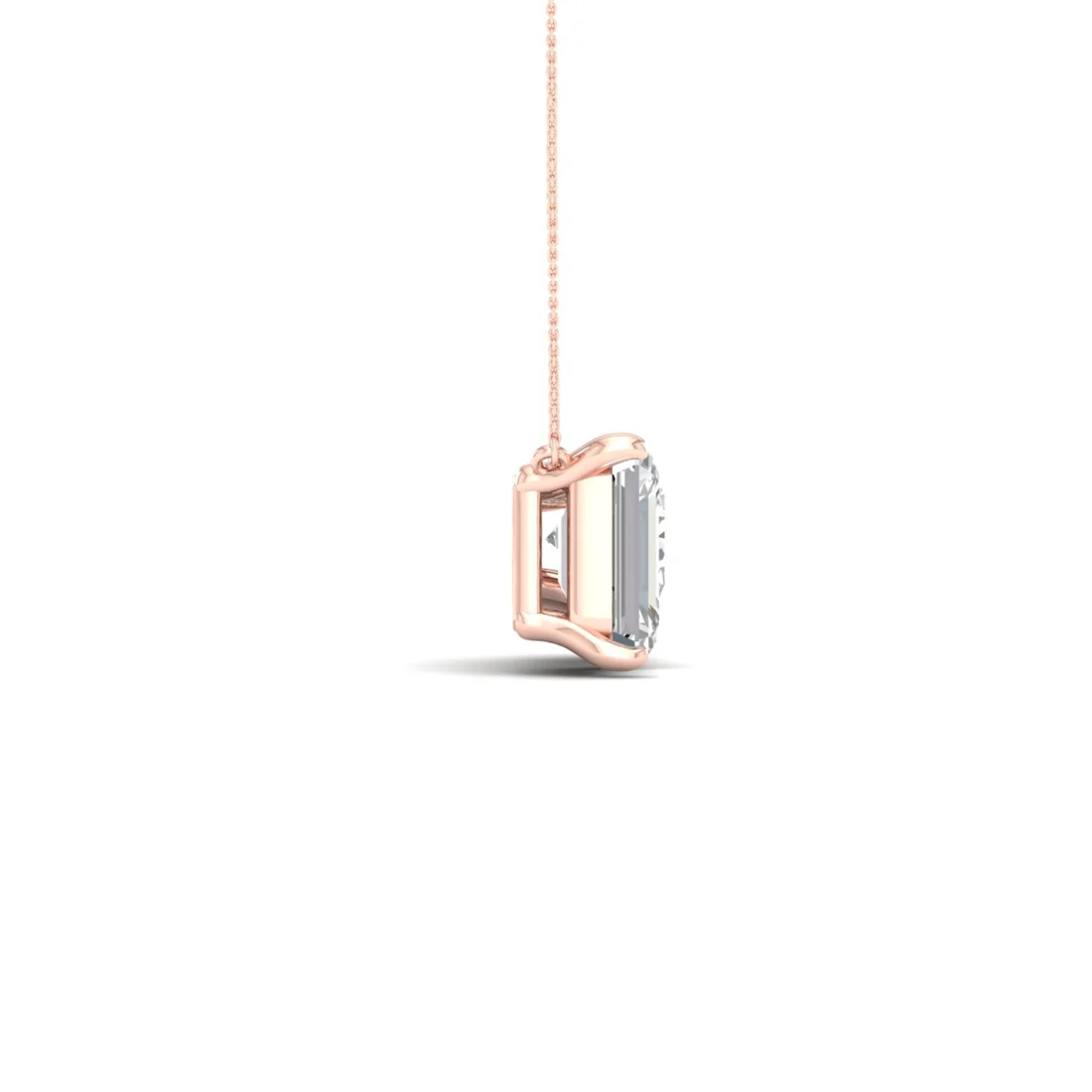 2.75 CTW Lab Grown Diamond Round Emerald Pendant
