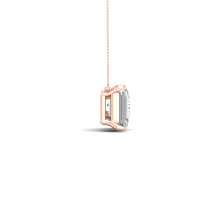 2.75 CTW Lab Grown Diamond Round Emerald Pendant