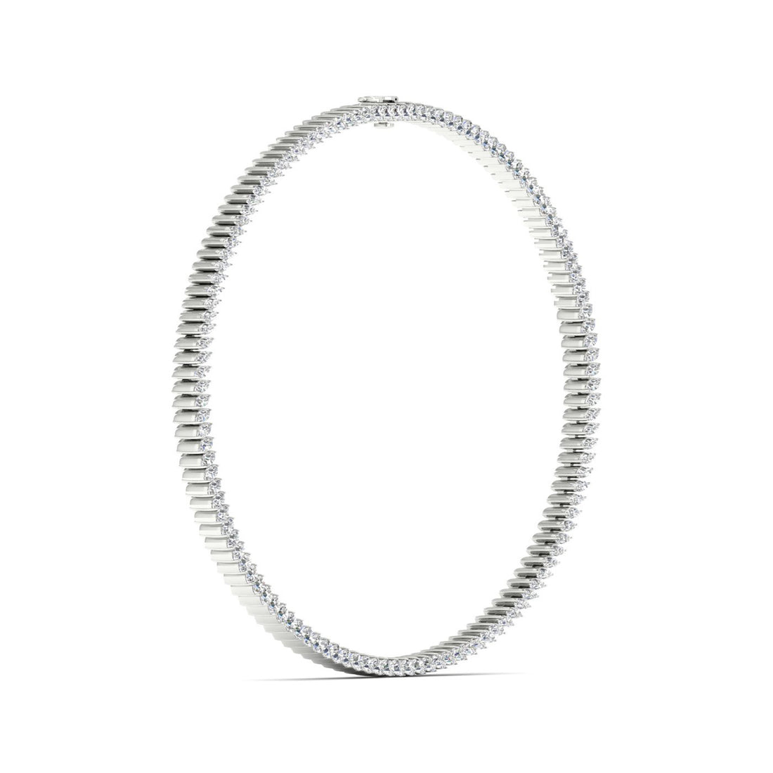 17.37CTW Classic Lab Grown Diamond Marquise Tennis Necklace