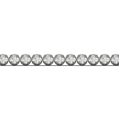 1.00CTW Four Prong Round Lab Grown Diamond Tennis Bracelet