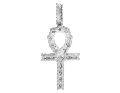 10K Miracle Set Lab Grown Diamond Ankh Cross Pendant