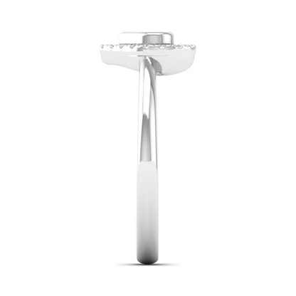 0.15Ctw Lab Grown Diamond Halo Heart Ring