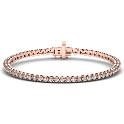 1.00CTW Four Prong Round Lab Grown Diamond Tennis Bracelet