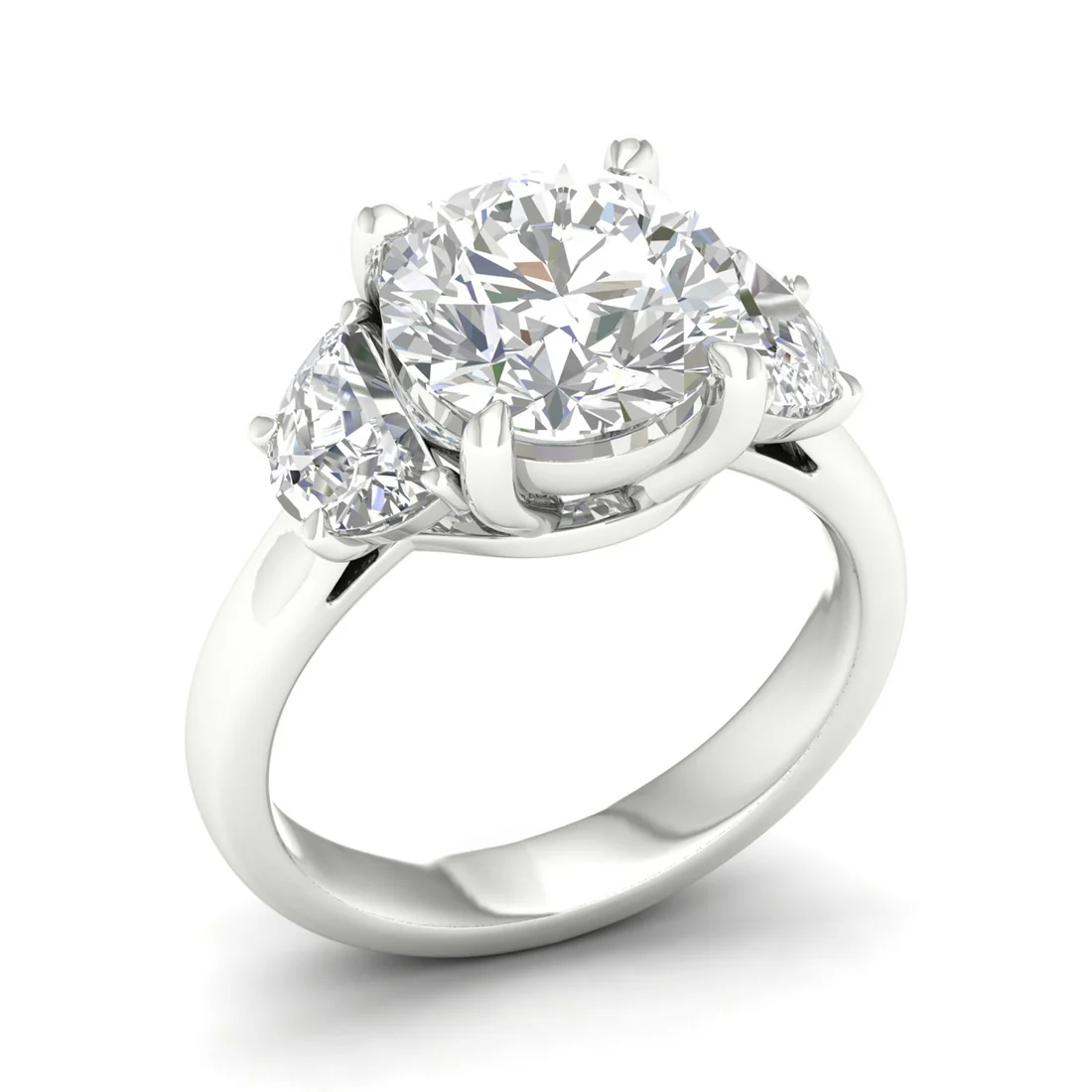5 CTW Three Stone Lab Grown Diamond Engagement Ring