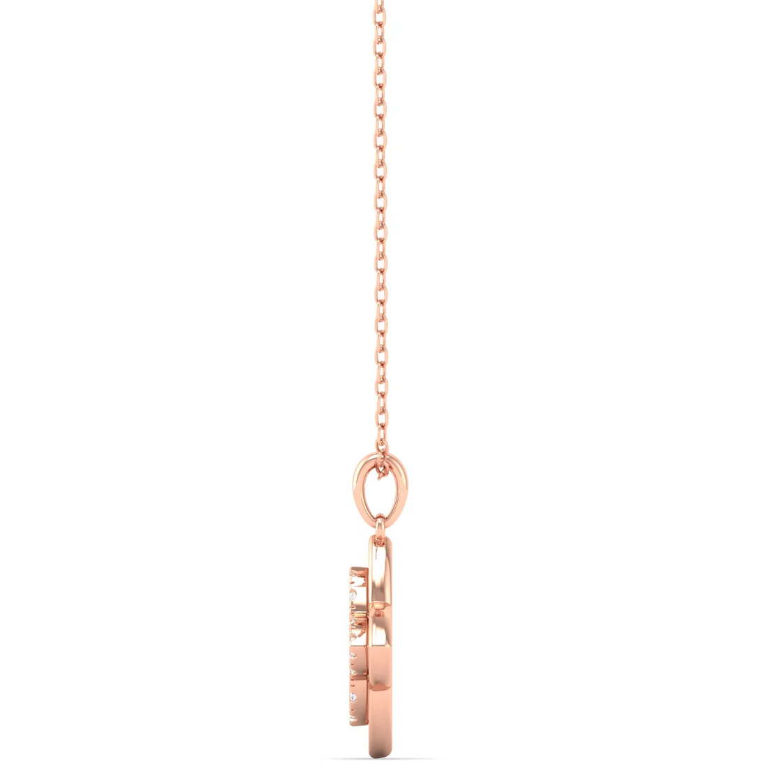 0.12CTW Lab Grown Diamond Clover Floral Pendant