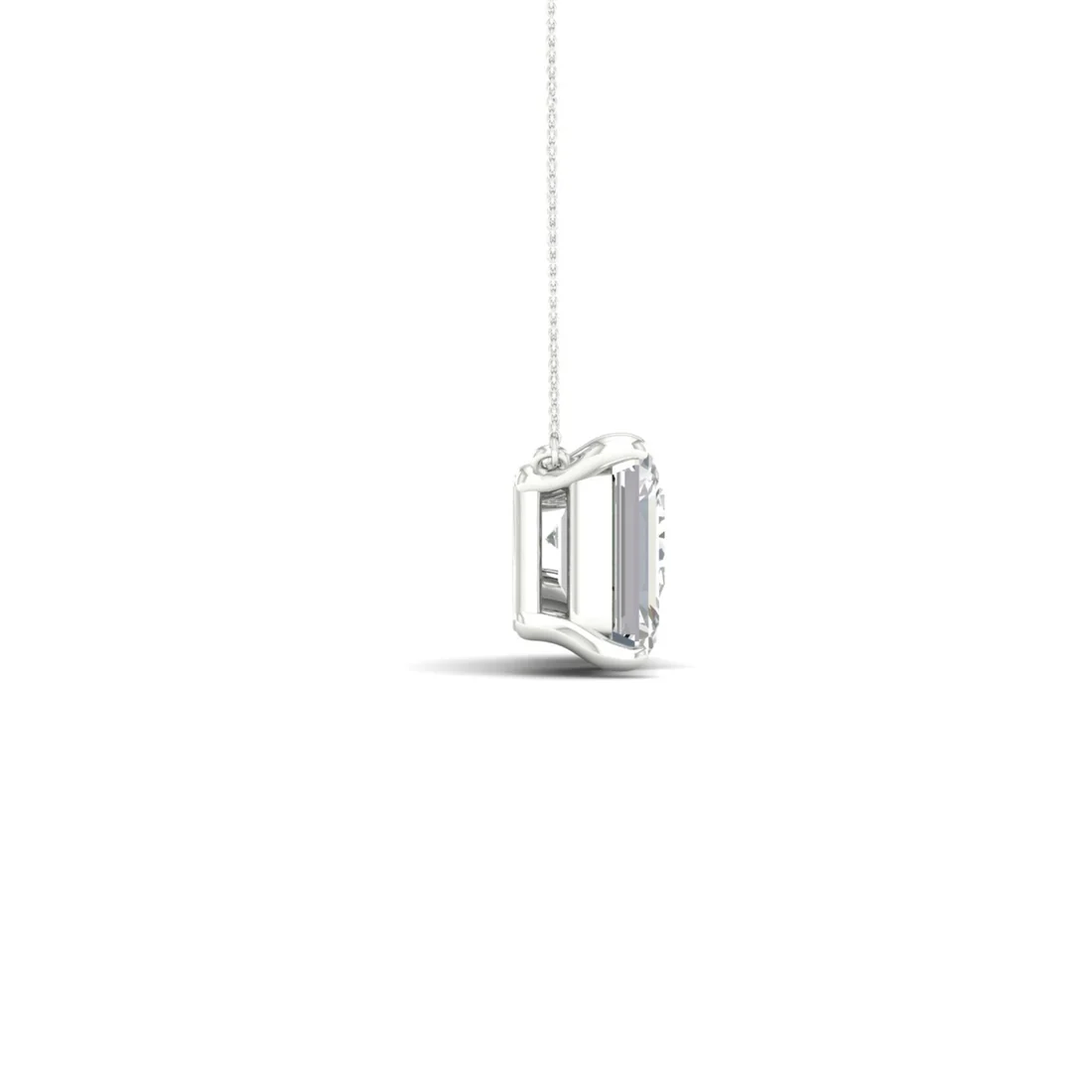 2.75 CTW Lab Grown Diamond Round Emerald Pendant