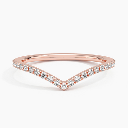 0.17CTW Flair Lab Grown Diamond 10k Gold Wedding Band Women