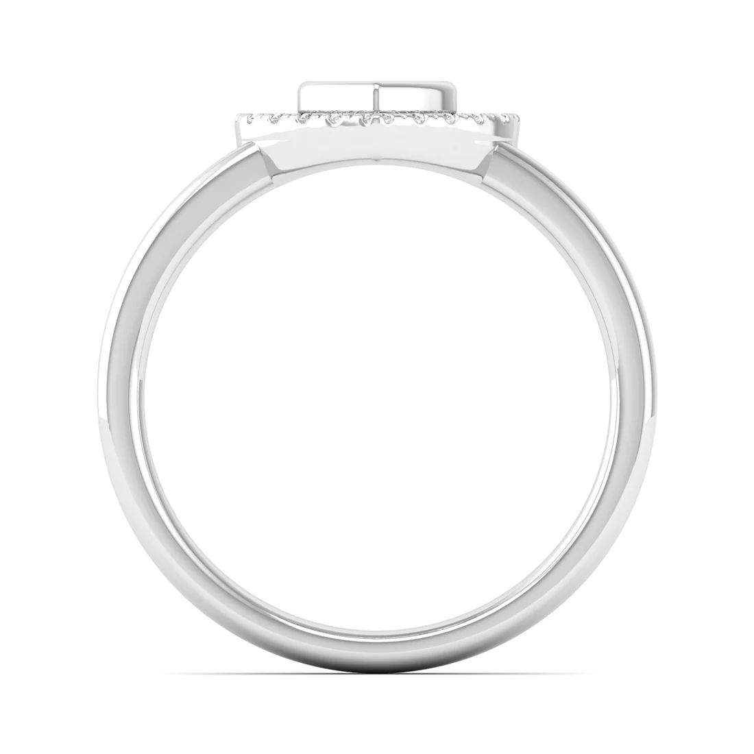 0.15Ctw Lab Grown Diamond Halo Heart Ring