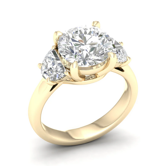 5 CTW Three Stone Lab Grown Diamond Engagement Ring