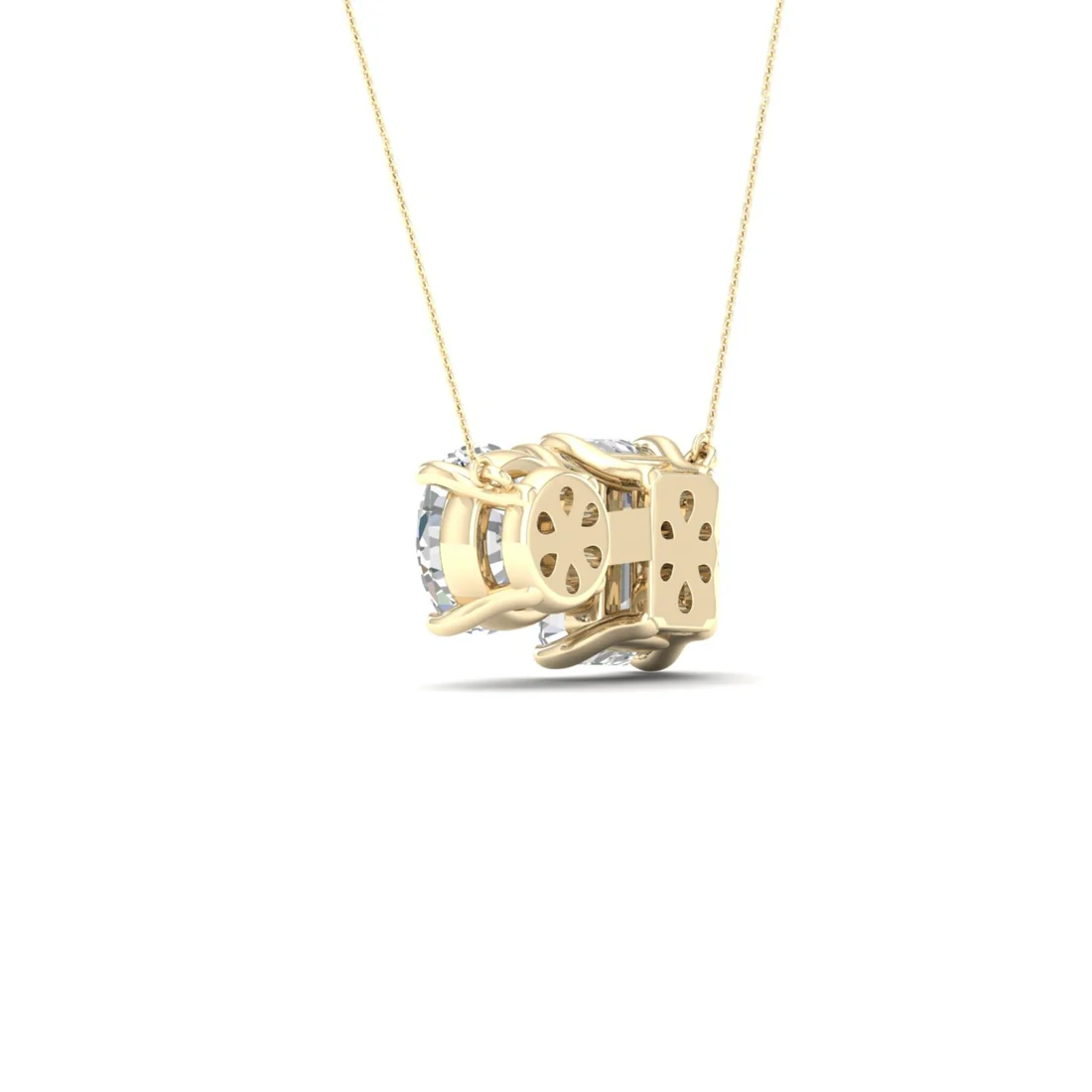 2.75 CTW Lab Grown Diamond Round Emerald Pendant