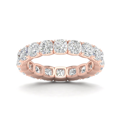 4 CTW Cushion Eternity Lab Grown Diamond Wedding Band