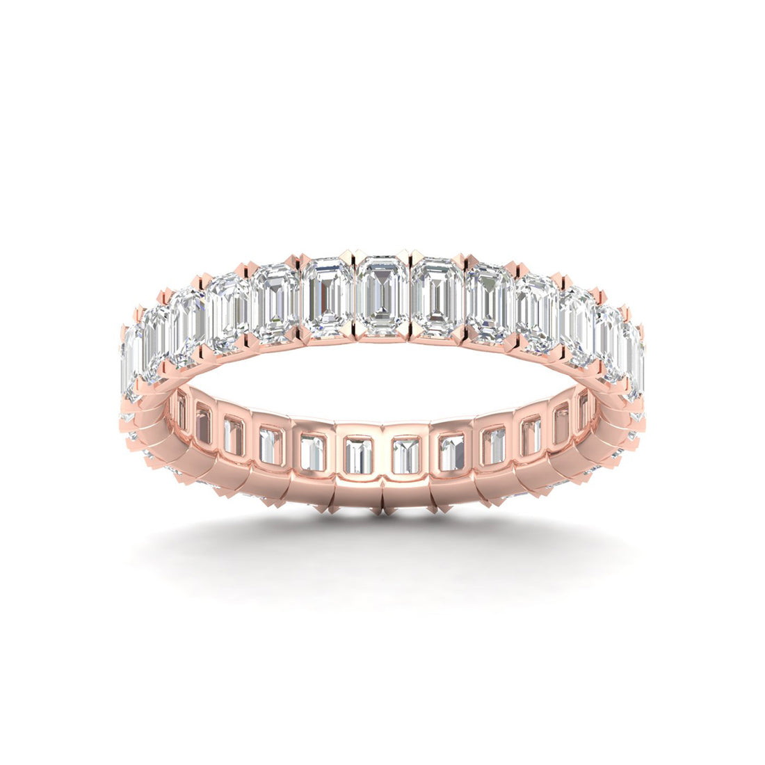 2 CTW Emerald Eternity Lab Grown Diamond Wedding Band