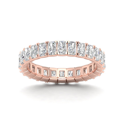 3 CTW Emerald Diamond Eternity Lab Grown Diamond Wedding Band