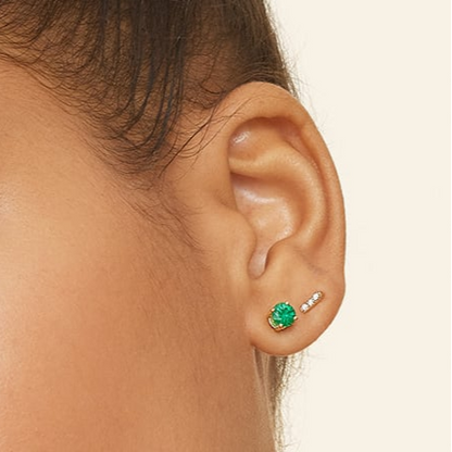 Bar Lab Grown Diamond Earrings in Silver