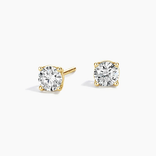 1/2 CTW Perfect 4 Prong Lab Grown Diamond Stud Earrings