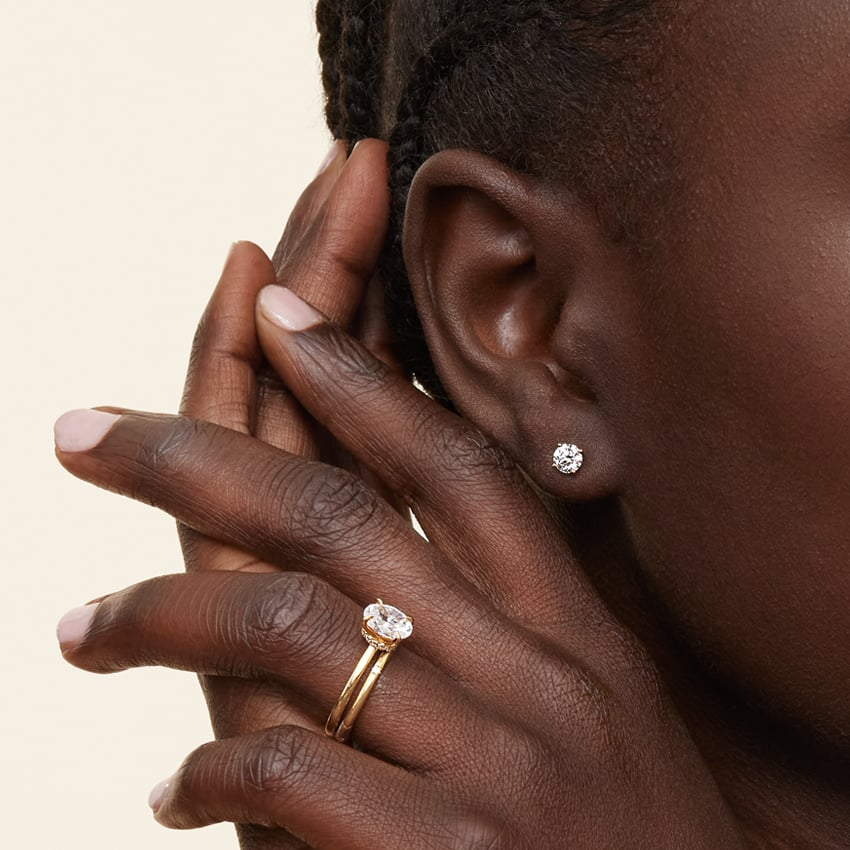 3/4 CTW Perfect 4-Prong Lab Grown Diamond Stud Earrings