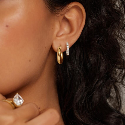 1.5 CTW Lab Grown Diamond Huggie Earrings