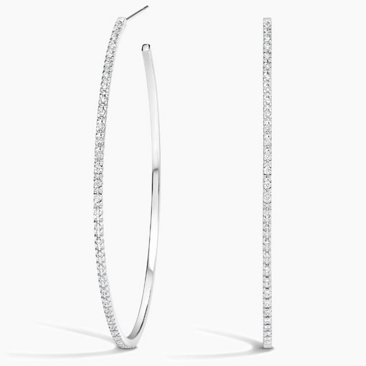Large 1/3 CTW Lab Grown Diamond Hoop Earrings