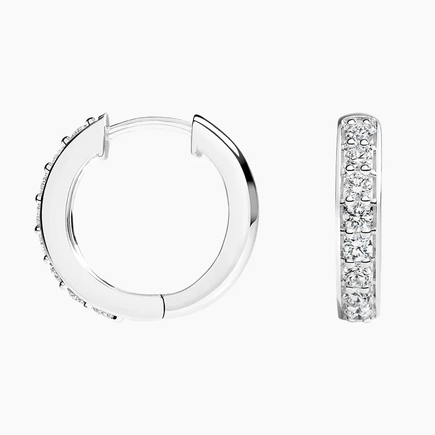 1/2 CTW Lab Grown Diamond Huggie Earrings