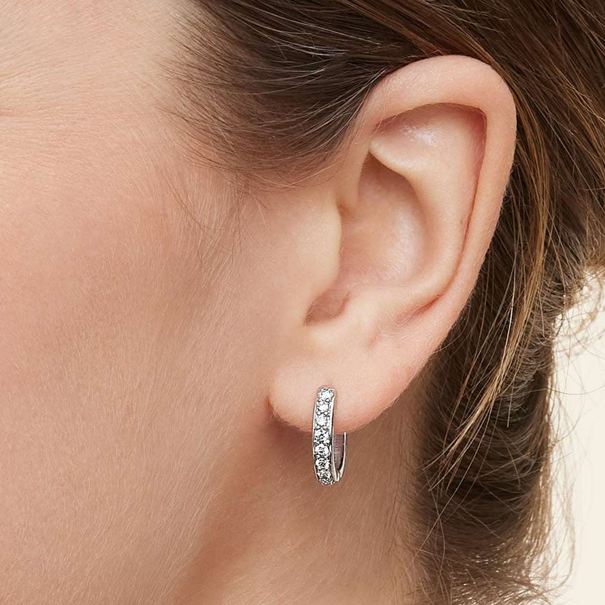 1/2 CTW Lab Grown Diamond Huggie Earrings