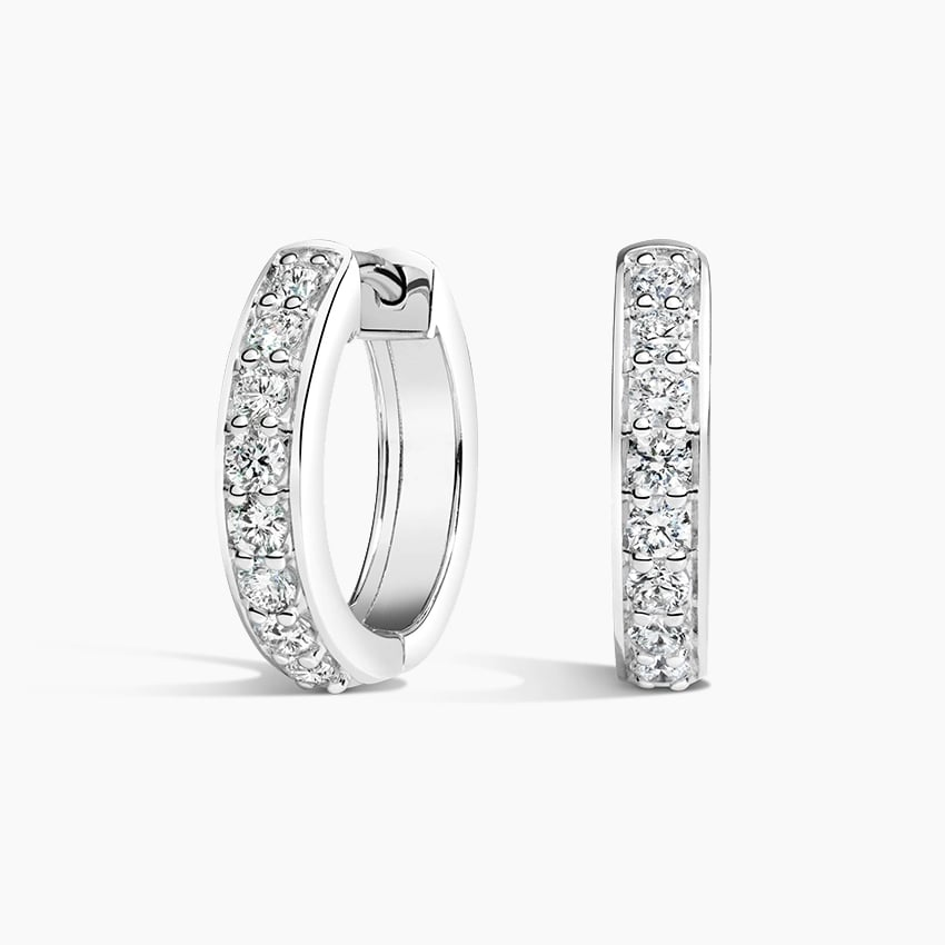 1/2 CTW Lab Grown Diamond Huggie Earrings