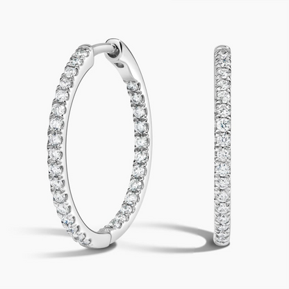 Perfect Small Hoop Diamond Earrings