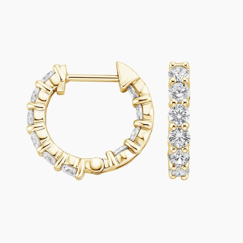 1.5 CTW Lab Grown Diamond Huggie Earrings