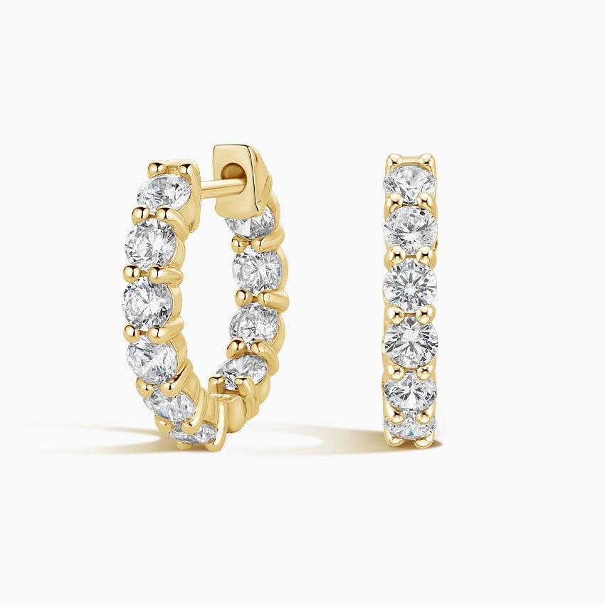 1.5 CTW Lab Grown Diamond Huggie Earrings