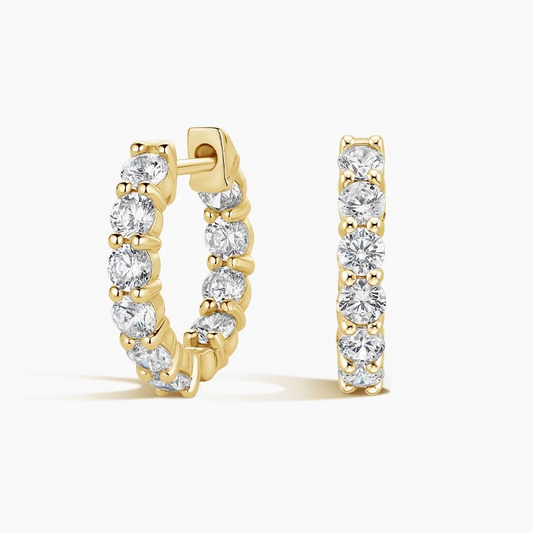1.5 CTW Lab Grown Diamond Huggie Earrings