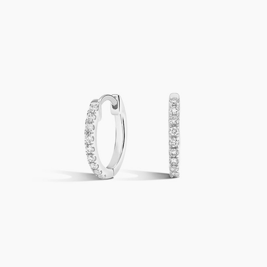 0.10 CTW Lab Grown Diamond Hoop Earrings