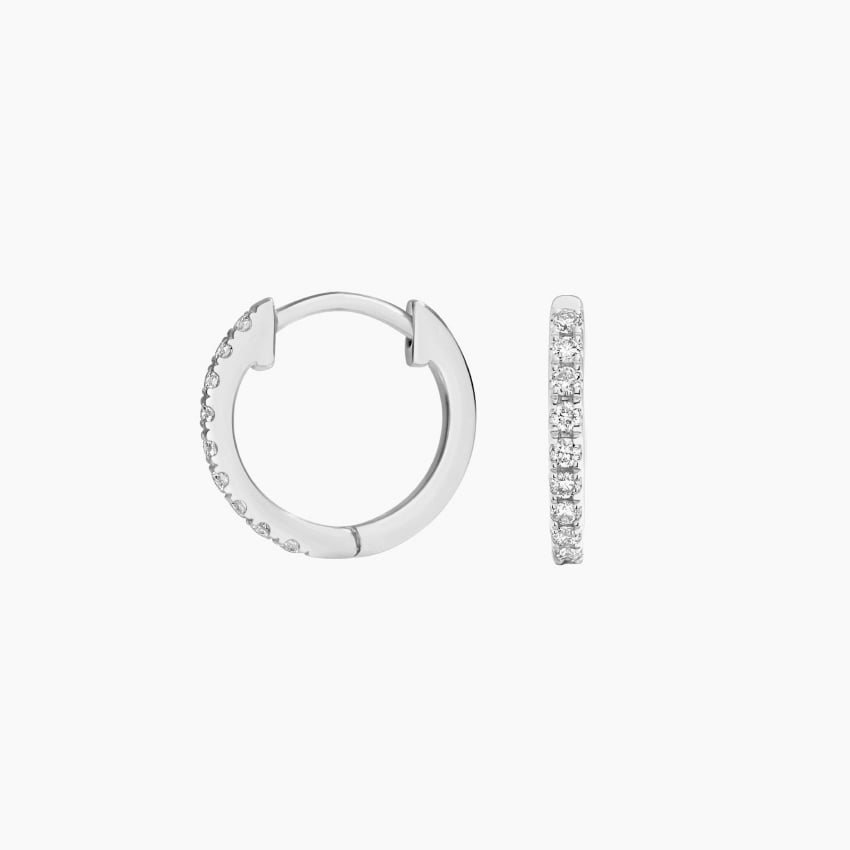 0.10 CTW Lab Grown Diamond Hoop Earrings