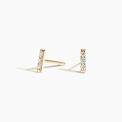 Bar Lab Grown Diamond Earrings in Silver