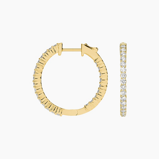 Small Perfect Luxe Hoop Lab Grown Diamond Earrings