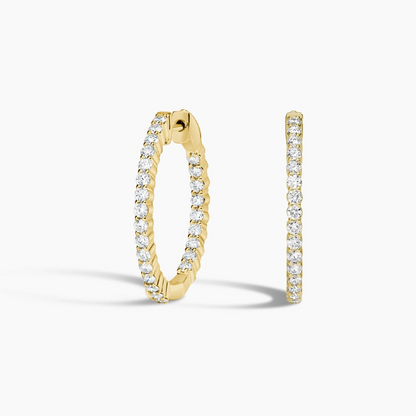 Small Perfect Luxe Hoop Lab Grown Diamond Earrings