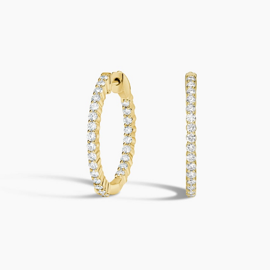 Small Perfect Luxe Hoop Lab Grown Diamond Earrings