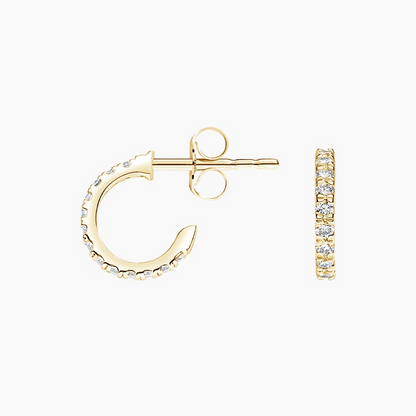Pave 1/5 CTW Lab Grown Diamond Huggie Earrings